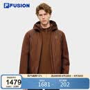 FILA FUSION斐乐潮牌章昊同款棉服男2026春休闲保暖拼色宽松连帽外套