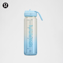 lululemon丨Back to Life 透明水瓶 710ml *带吸管 LU9CSDS 浅象牙白/海沫蓝/海沫蓝/海沫蓝 O/S