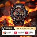 卡西欧（CASIO）G-SHOCK 全新岩浆配色三代大泥王礼盒款  时尚潮流运动男士手表 GWG-B1000MG-1A9PR