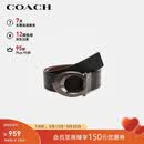 蔻驰（COACH）【品牌直供】男士板扣双面宽版腰带皮带38MM黑色CQ013礼物