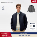 Tommy Hilfiger【防水】秋冬男装双面穿休闲轻薄棒球领飞行员棉服夹克外套 藏青色/灰色DW5 M （推荐：135-150斤）