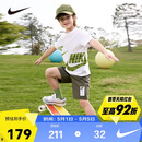NIKE 耐克童装男童【短袖T恤+短裤2件套装】2025夏季新款儿童短袖套装