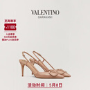 华伦天奴VALENTINO[礼物]女士 VLOGO SIGNATURE 漆皮高跟鞋 肉桂粉色（建议选小半码） 37