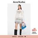 Acne Studios[3期免息]男女同款做旧1996印花宽松落肩长袖T恤 灰白色 （建议女士选择小一码） XS -女 / XXS-男
