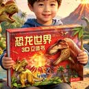 暑期阅读推荐 恐龙3d立体书科普大百科全书男孩生日礼物玩具3-6-8岁儿童绘本揭秘动物一年级小学生课外书机关翻翻书幼儿益智科普绘本小学生课外阅读幼儿园男女孩生日礼物
