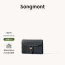 Songmont山下有松循迹系列钱包设计师款皮夹短款卡包夹礼物男女零钱包 烟墨黑