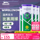 史莱辛格（Slazenger）网球温网官方用球豹子球耐打高弹训练球专业比赛球练习球铁罐装 3粒装铁罐-4筒【340981】