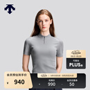 迪桑特（DESCENTE）WOMEN’S BLEU女士亲肤半拉连修身短袖针织套头衫 GY-灰色 M (165/84A)