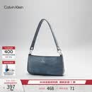 Calvin Klein女包【520礼物】休闲优雅通勤风ck金属字母牛仔单肩包腋下包