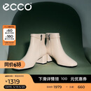 爱步（ECCO）职场优雅高端小羊皮方头高跟时装女靴 型塑290983 石灰色36