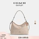蔻驰（COACH）奥莱女士夏季女包经典标志LAUREL 31号流浪包单肩斜挎包腋下礼物 （升级款）SV/沙黄色/灰褐色