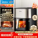美的（Midea）小炎烤空气炸锅蒸烤一体上下双热源免翻面 多功能家用实用大容量6L 智能可视金属内腔烤箱KZC6054