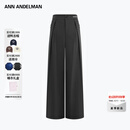 ANN ANDELMAN2026夏季新款优雅蝴蝶结西裤灰色垂感通勤休闲直筒裤 灰色 S