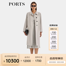 PORTS宝姿女装2026春夏新款长袖中长风衣风衣LU8T004XWF101 沙丘杏色 XS （2）