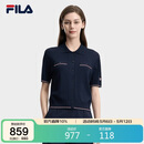 FILA 斐乐官方女子编织衫2026夏季基础百搭短装休闲短袖上衣