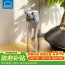 乐扣乐扣（LOCK&LOCK）人鱼线塑料运动水杯夏天便携水壶带刻度提手男女水杯子700ML灰色