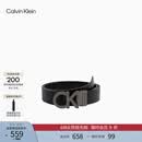 Calvin KleinJeans男士真皮商务休闲ck双面金属字母带头牛皮革腰带皮带礼物