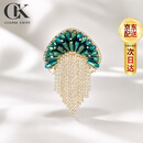 CHARM KNIFE瀑布流苏水母胸针女高档胸花气质别针西装礼服领针扣配饰生日礼物 流苏水母胸针【高档礼盒】