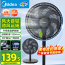 美的（Midea）【超级单品】七叶轻音立式电风扇家用柔风落地扇台式桌面小型风扇大风量节能摇头宿舍电扇 SAF30AB
