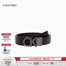 Calvin KleinJeans【520礼物】男士商务绅士休闲双面用ck字母金属扣腰带皮带