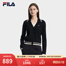 FILA 斐乐官方女士编织外套2026春新款休闲假两件学院风毛衣开衫 传奇蓝-NV M 165/84A/M