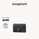Songmont山下有松循迹系列钱包设计师款皮夹短款卡包夹礼物男女零钱包 烟墨黑