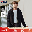 FILA 斐乐官方男士羽绒服冬季时尚休闲基础保暖连帽外套 正黑色-BK XL 180/100A/XL
