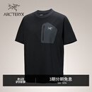 ARC'TERYX始祖鸟 KONSEAL POCKET SS 男子 速干短袖T恤 BLACK / GREY/黑色/灰色 M
