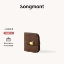 Songmont山下有松山行钱包设计师款皮夹短款卡包夹礼物男女零钱包 檀棕色 预售15天