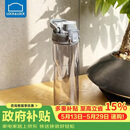 乐扣乐扣（LOCK&LOCK）人鱼线塑料运动水杯夏天便携水壶带刻度提手男女水杯子700ML灰色