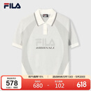 FILA 斐乐官方女子编织衫2026夏季新款时尚休闲舒适短袖POLO上衣