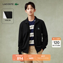 LACOSTE法国鳄鱼男装26春夏新款简约翻领拉链卫衣外套|SH0846 031/黑色 L 5