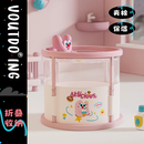 Voutdo.ing游泳桶婴儿家用儿童泡澡桶新生儿可折叠浴桶宝宝洗澡桶 【蜜桃粉丨80CM丨免安装】+羊角帽+洗浴礼包