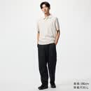 优衣库男装女装可机洗针织polo衫/短袖26春夏新款481725 30 浅米色 L