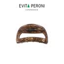 依慧达（Evita Peroni ）复古中号抓夹醋酸盘发鲨鱼夹女士镂空发夹生日礼物送女友 炫棕色