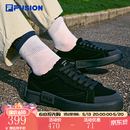 FILA FUSION斐乐帆布鞋男鞋拼接时尚黑色板鞋男运动帆布鞋子男 黑/斑皮棕-BB 42