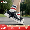 斐乐（FILA）LOOP断层鞋男鞋帆布鞋新款休闲鞋运动板鞋 黑-BK 42