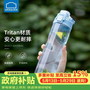 乐扣乐扣（LOCK&LOCK）人鱼线塑料运动水杯夏天便携水壶带刻度提手男女水杯子700ML蓝色