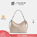 蔻驰（COACH）奥莱女士夏季女包经典标志LAUREL 31号流浪包单肩斜挎包腋下礼物 （升级款）SV/沙黄色/灰褐色