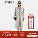 PORTS宝姿女装2026春夏新款长袖中长风衣风衣LU8T004XWF101 沙丘杏色 XS （2）