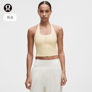 lululemon丨Ribbed Nulu 女士罗纹亨利领挂脖运动背心 B/C LW1FXDS 奶油黄 S /6