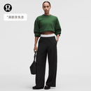 lululemon丨Swift 女士阔腿裤 *腰部徽标 *常规款 LW5HEVS 黑/白 S