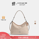 蔻驰（COACH）奥莱女士夏季女包经典标志LAUREL 31号流浪包单肩斜挎包腋下礼物 （升级款）SV/沙黄色/灰褐色