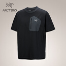 ARC'TERYX始祖鸟 KONSEAL POCKET SS 男子 速干短袖T恤 BLACK / GREY/黑色/灰色 M