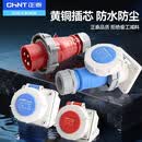 正泰（CHNT）航空插座连接器工业插头32A明装工业插座3芯4芯5芯暗装插头63A移动插座IP67 【定制订制 客服专用】