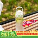 乐扣乐扣（LOCK&LOCK）人鱼线塑料运动水杯夏天便携水壶带刻度提手男女水杯子520ML绿色