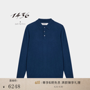 1436丝棉材质秋冬精纺小翻领双反针男套衫 摩洛哥蓝 175/92A/L