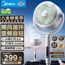 美的（Midea）【3D摇头】直流变频轻音落地空气循环扇家用卧室净化换气扇语音遥控电风扇大风力一级能效GDJ24WYJ