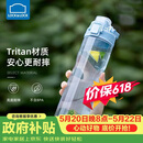乐扣乐扣（LOCK&LOCK）人鱼线塑料运动水杯夏天便携水壶带刻度提手男女水杯子700ML蓝色