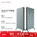 声博士（soundbox） 活动式声学障板吸音板扩散板两用吸声棉会议室隔音板阻燃 金刚灰2100*800*200mm【1片】